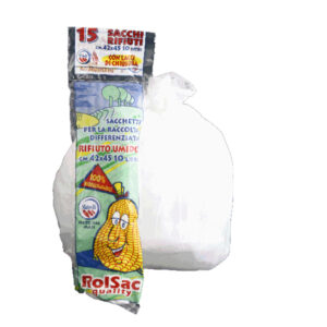SACCHI BIO - 42X52 CM - 10 L - 17 MICRON - ROLSAC - CONF. 15 PEZZI 89599