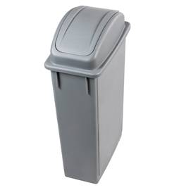 CONTENITORE OFFICE PER INDIFFERENZIATA - CON COPERCHIO BASCULANTE - 29,5X52X83,5 CM - 90 L - GRIGIO - MEDIAL INTERNATIONAL 86560
