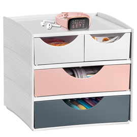 MINI CASSETTIERA MYCUBE 3-211 MINERAL - 2 CASSETTI PICCOLI + 2 GRANDI - 18,6 X 18,5 X 17,5 CM - MULTICOLORE - CEP 101766