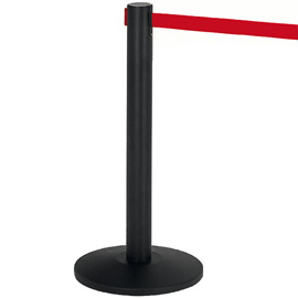 COLONNINA SEGNAPERCORSO ALFA NERA - ALTEZZA 95 CM - NASTRO RETRATTILE ROSSO DA 200 CM - MEDIAL INTERNATIONAL 77138