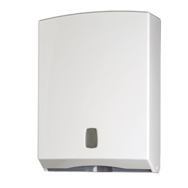 DISTRIBUTORE ASCIUGAMANI PIEGATI BASICA - 27,8X12,8X38 CM - BIANCO-GRIGIO - MEDIAL INTERNATIONAL 73923