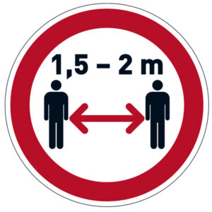 PITTOGRAMMA DA PAVIMENTO RIMOVIBILE ''MANTENERE LA DISTANZA DI SICUREZZA'' - D 43 CM - DURABLE 92283
