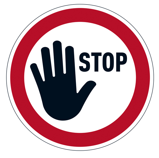 PITTOGRAMMA DA PAVIMENTO RIMOVIBILE ''STOP'' - D 43 CM - DURABLE 92284