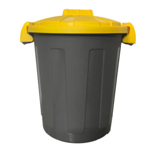CONTENITORE PORTARIFIUTI DUSTY - DIAMETRO 36 CM - ALTEZZA 45 CM - 25 L - COPERCHIO GIALLO - MOBIL PLASTIC 86741