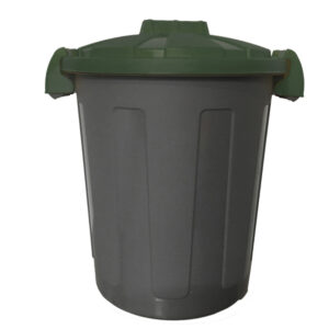 CONTENITORE PORTARIFIUTI DUSTY - DIAMETRO 36 CM - ALTEZZA 45 CM -  25 L - COPERCHIO VERDE - MOBIL PLASTIC 86742