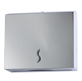 DISTRIBUTORE ASCIUGAMANI PIEGATI - 28X10,2X26,5 CM - ACCIAIO INOX - CAPACITA' 200 FOGLI - GRIGIO - MEDIAL INTERNATIONAL 82499