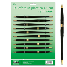 PENNA RICAMBIO CON REFILL - DIAMETRO 10,00MM - NERO - LEBEZ - CONF. 10 PEZZI 26265