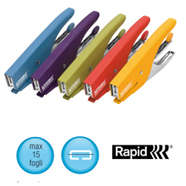 CUCITRICE A PINZA RAPID SUPREME S51 SOFT GRIP - GIALLO - RAPID 53155