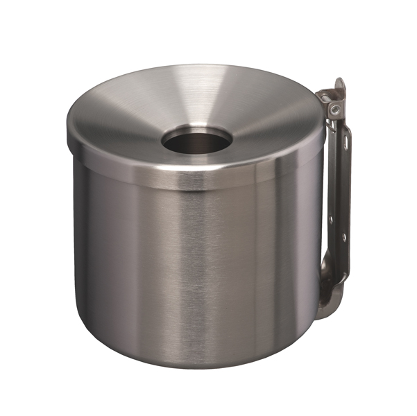 POSACENERE MURALE NIDO - ACCIAIO INOX - DIAMETRO 16 CM - ALTEZZA 14 CM - 2 L - MEDIAL INTERNATIONAL 89992