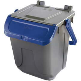 CONTENITORE PORTARIFIUTI ECOLOGY - CON SPORTELLO E MANIGLIONE - 25 L - GRIGIO/BLU - MOBIL PLASTIC 97439