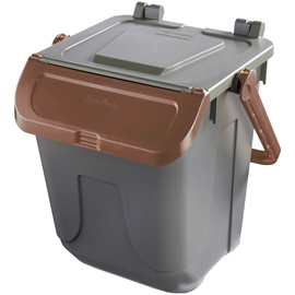 CONTENITORE PORTARIFIUTI ECOLOGY - CON SPORTELLO E MANIGLIONE - 25 L - GRIGIO/BRUNO - MOBIL PLASTIC 97440