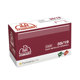 PUNTI 35-19 PER ROMABOX - RAME - ALTEZZA 19 MM - ROMEO MAESTRI - SCATOLA DA 2000 PEZZI 46175