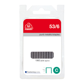 PUNTI ZINCATI - 53/6 - 6 MM - METALLO - RO-MA - CONF. DA 1960 PUNTI 98261