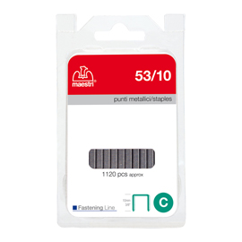 PUNTI ZINCATI - 53/10 - 10 MM - METALLO - RO-MA - CONF. DA 1120 PUNTI 98263