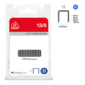 PUNTI - 13-6 - 6 MM - METALLO - ROMEO MAESTRI - CONF. 2240 PEZZI 47770