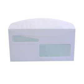 BUSTA DOPPIA FINESTRA - LEMBO GOMMATO - 11,5 X 22,7 CM - 80 GR - BIANCO - BLASETTI - CONF. 500 PEZZI 102343