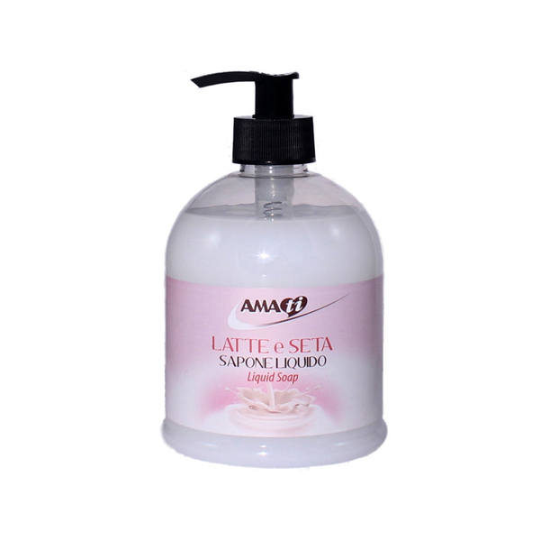 SAPONE LIQUIDO - IN DISPENSER - 500 ML - LATTE  SETA - AMATI 90530