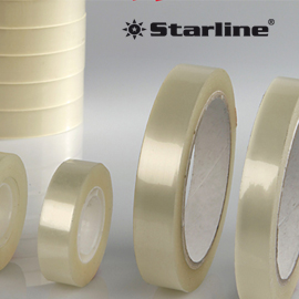 NASTRO ADESIVO - 15 MM X 66 MT - TRASPARENTE - STARLINE - TORRE 10 ROTOLI STL6202