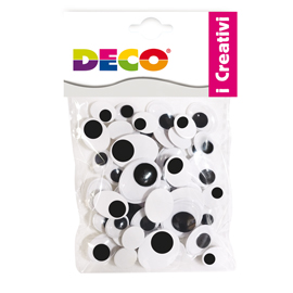 OCCHIETTI ADESIVI OVALI - MISURE ASSORTITE OVALI - DECO - BUSTA 50 PEZZI 82012