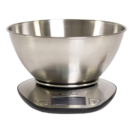 BILANCIA DA CUCINA GRAAL - CON CIOTOLA - PESO MASSIMO 5 KG - ACCIAIO - MELCHIONI 100352