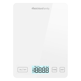 BILANCIA DA CUCINA SMARTY - CON CONNESSIONE WI-FI - PESO MASSIMO 5 KG -  BIANCO - MELCHIONI 100343