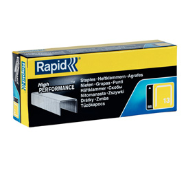PUNTI GALVANIZZATI - 13-4 - 4 MM - METALLO - RAPID - CONF. 5000 PEZZI 32398
