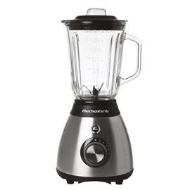 FRULLATORE FRULLO GLASS - CON BICCHIERE IN VETRO - 600 W - NERO/ARGENTO - MELCHIONI 100353