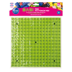BASE COSTRUZIONI MIDI - IN ABS - 25X25CM - COLORI ASSORTITI - CWR 88991