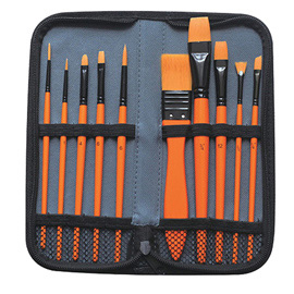 PENNELLO IN SETOLA - PER ACRILICO - DOM - ASTUCCIO 10 PENNELLI ASSORTITI 98880