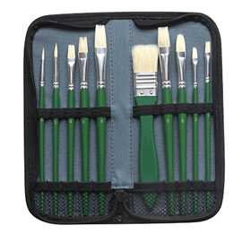 PENNELLO IN SETOLA - PER OLIO - DOM - ASTUCCIO 10 PENNELLI ASSORTITI 98881