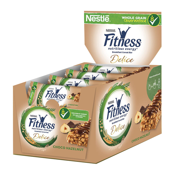 BARRETTA FITNESS AL CIOCCOLATO AL LATTE GUSTO NOCCIOLA - MONOPORZIONE DA 22,5 GR - NESTLE' 90845