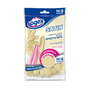 GUANTI IN LATTICE SATIN - TAGLIA M - CREMA - LOGEX PROFESSIONAL 88967