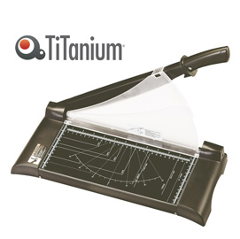 TAGLIERINA A LEVA - A4 - 558X213X212 MM - 315 MM (A4) - CAPACITA' TAGLIO 10 FG - CON BLOCCA LAMA - NERO - TITANIUM 78345