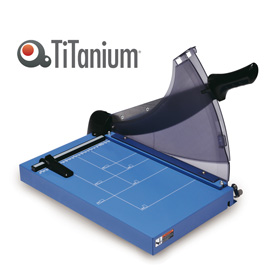 TAGLIERINA A LEVA - A4 - 445X282 MM - 360 MM (A4) - CAPACITA' TAGLIO 40 FG - CON BLOCCA LAMA - BLU - TITANIUM 78347