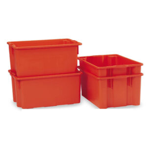 CONTENITORE A CASSA ARAGOSTA - HDPE - 63X44X34 CM - 65 L - ARANCIO - MOBIL PLASTIC 86750