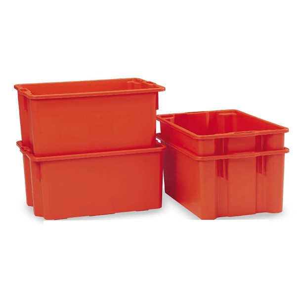 CONTENITORE A CASSA ARAGOSTA - HDPE - 63X44X34 CM - 65 L - ARANCIO - MOBIL PLASTIC 86750