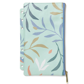 POCHETTE BOTANICAL - PER ORGANISER - C/ZIP - F.TO A5 / PERSONAL - MENTA - FILOFAX 94933