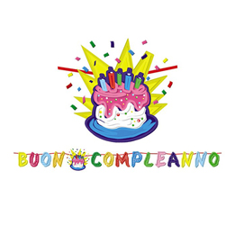 FESTONE BUON COMPLEANNOTORTA - IN CARTONCINO - 6 MT - BIG PARTY 94858