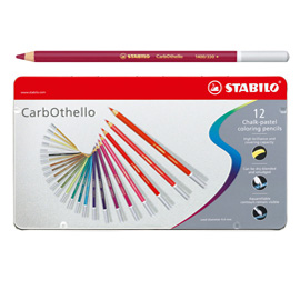 STABILO CARB0THELLO CARBONCINO - TRATTO 4,40MM - SCATOLA IN METALLO - STABILO - ASTUCCIO 12 COLORI 60462