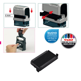 TAMPONE DI RICAMBIO 6-4911 - NERO - TRODAT - CONF. 3 PEZZI 83419