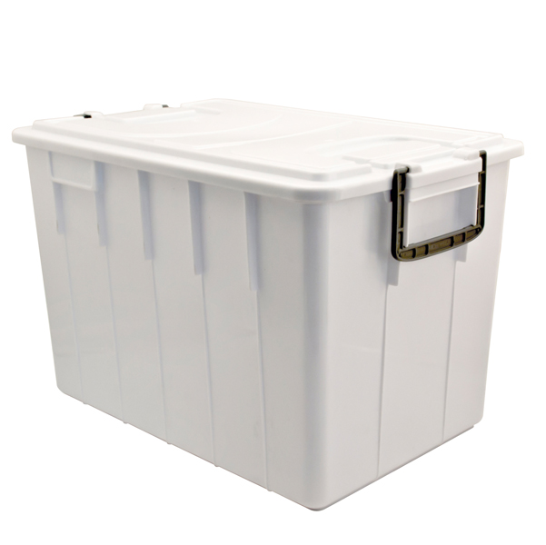 CONTENITORE FOODBOX CON COPERCHIO - 58X38X38 CM - 60 L - PPL RICICLABILE - BIANCO - MOBIL PLASTIC 86754