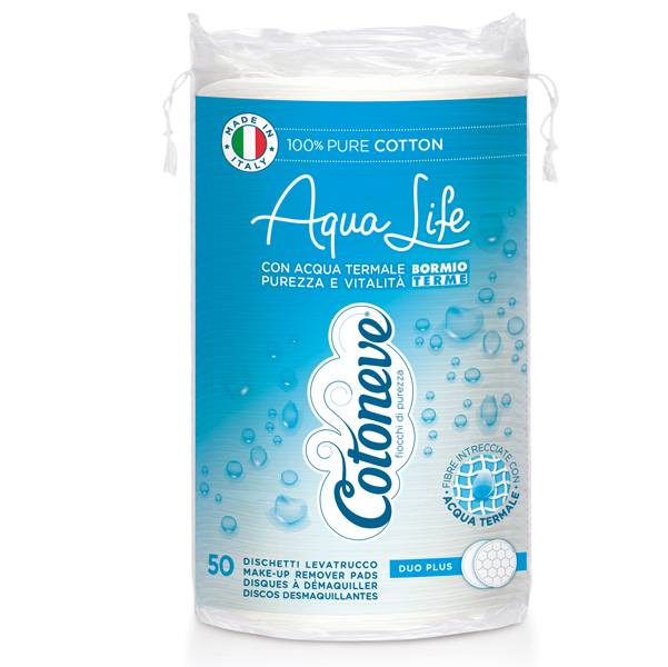 DISCHETTI LEVATRUCCO TONDI MAXI IN COTONE - COTONEVE - BUSTA DA 50 PEZZI 91632