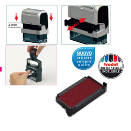 TAMPONE DI RICAMBIO 6-4911 - ROSSO - TRODAT - CONF. 3 PEZZI 83423