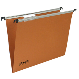 CARTELLA SOSPESA LINEA SILVER - CASSETTO - INTERASSE 33 CM - FONDO V - 31,2 X 25 CM - CARTONCINO - ARANCIO - BERTESI 81043