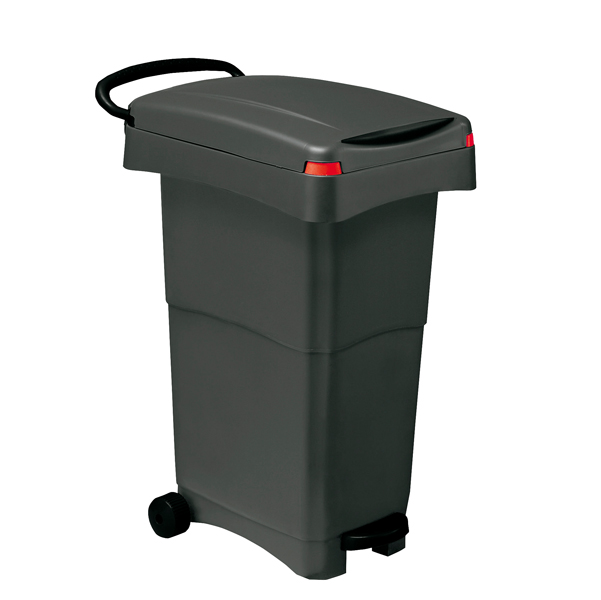 BIDONE MOBILE A PEDALE - 80 L - 40X65X81 CM - PPL - GRIGIO - MOBIL PLASTIC 86738