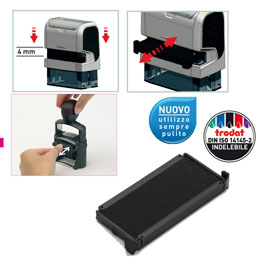 TAMPONE DI RICAMBIO 6-4915 - NERO - TRODAT - CONF. 3 PEZZI 83442