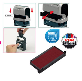 TAMPONE DI RICAMBIO 6-4915 - ROSSO - TRODAT - CONF. 3 PEZZI 83444