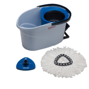 KIT COMPLETO ULTRASPIN MINI DI PULIZIA - SECCHIO CON STRIZZATORE RUOTANTE + TELAIO + MOP MICROFIBRA - VILEDA 89423
