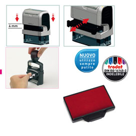 TAMPONE DI RICAMBIO 6-56 - ROSSO - TRODAT - CONF. 3 PEZZI 83434