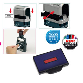 TAMPONE DI RICAMBIO 6-56-2 - BLU-ROSSO - TRODAT - CONF. 3 PEZZI 83436